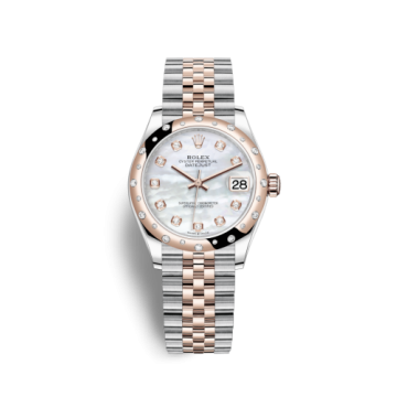 Rolex Datejust 31 Stainless Steel/ Rose Gold / Domed - Diamond / MOP / Jubilee