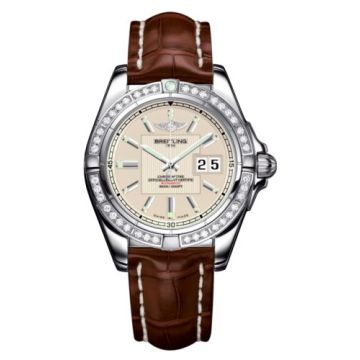 Breitling Galactic 41 Stainless Steel / Diamond / Sierra Silver / Croco