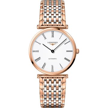 Longines La Grande Classique Automatic 36 Two Tone Rose / White Roman / Bracelet