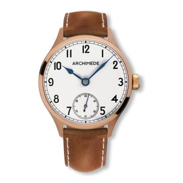 Archimede DeckWatch Bronze / Silver / Brown Leather