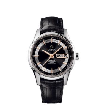 Omega De Ville Hour Vision Co-Axial Annual Calendar White Gold / Black