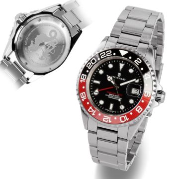 Steinhart Ocean One GMT BLACK-RED Ceramic Diver Watch