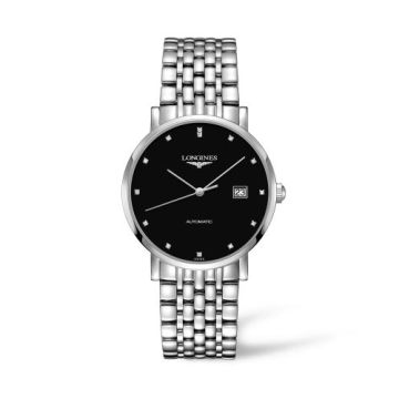 Longines Elegant Collection Automatic 39 Stainless Steel / Black / Bracelet