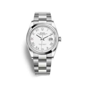 Rolex Datejust 36 Stainless Steel / Domed / White Roman / Oyster