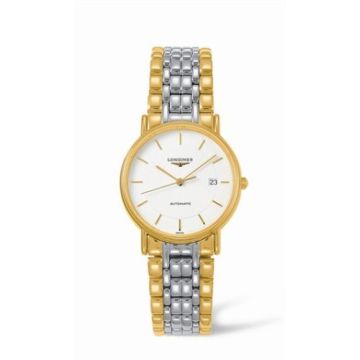 Longines Presence 34.5 Automatic Yellow Stick Bracelet Two Tone