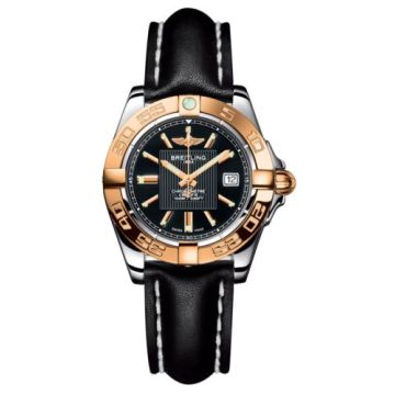 Breitling Galactic 32 Stainless Steel / Rose Gold / Trophy Black / Calf