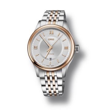 Oris Classic Date 42 Stainless Steel - Rose Gold / Silver / Bracelet