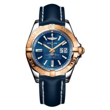 Breitling Galactic 41 Stainless Steel / Rose Gold / Metallica Blue / Calf