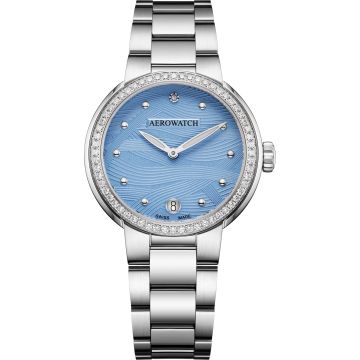 Aerowatch Harmonie Lady Quartz Diamonds Blue 35mm