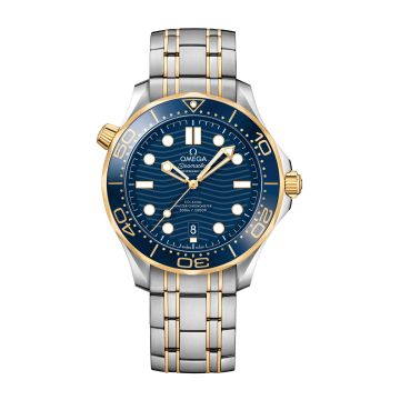Omega Seamaster Diver 300M Master Co-Axial 42 Stainless Steel / Yellow Gold / Blue / Bracelet