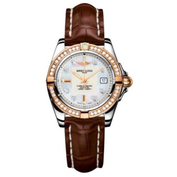 Breitling Galactic 32 Stainless Steel / Rose Gold / Diamond / Pearl Diamond / Croco