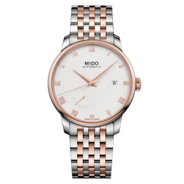 Mido Baroncelli Power Reserve Stainless Steel - Rose Gold / White / Bracelet
