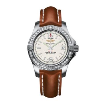 Breitling Colt Lady Diamond / Stratus Silver / Calf / Pin