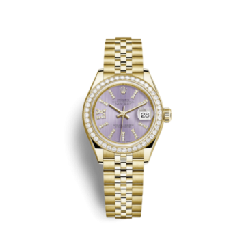 Rolex Lady-Datejust 28 Yellow Gold Diamond / Jubilee / Lilac Diamonds