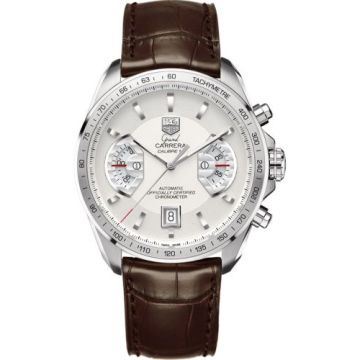 TAG Heuer Grand Carrera Calibre 17 RS 43 Stainless Steel / Silver / Alligator