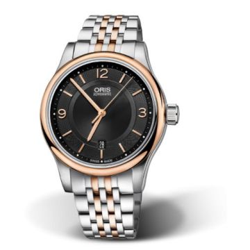 Oris Classic Date 42 Stainless Steel - Rose Gold / Black / Bracelet