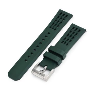 Ocellus Green Quick Release FKM Rubber Sports Watch Strap, 20mm or 22mm - 20mm