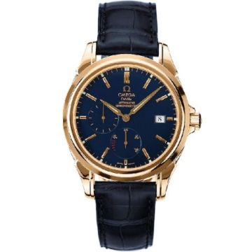 Omega De Ville Co-Axial 38.7 Power Reserve Yellow Gold / Blue