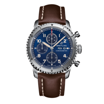 Breitling Aviator 8 Chronograph 43 Stainless Steel / Blue / Calf / Pin