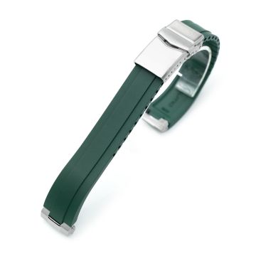 Crafter Blue - MX03-143 Green FKM Rubber Strap With End Links For Seiko 63MAS Diver 40.50mm SPB143 SPB145 - 10mm