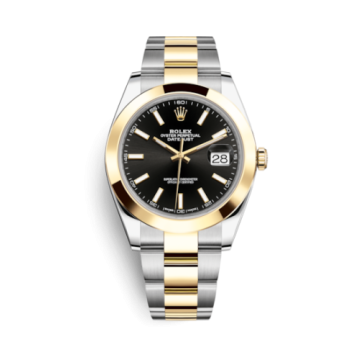 Rolex Datejust 41 Rolesor Yellow Smooth / Oyster / Black