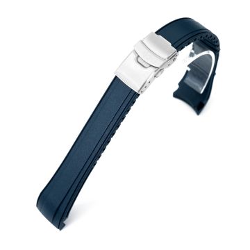 StrapXPro - SX2B Rubber Strap for New Seiko 5 Sports 40mm SRPE Series, Navy Blue - 9mm