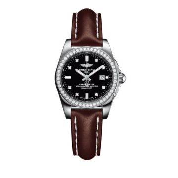Breitling Galactic 29 Stainless Steel / Diamond / Trophy Black Diamond / Calf