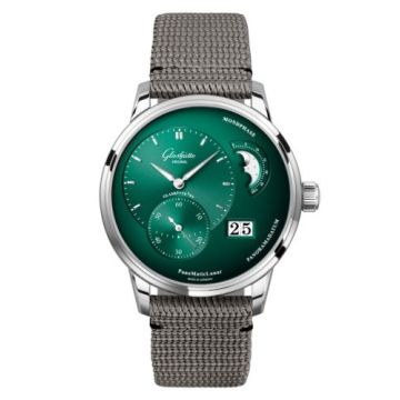 Glashütte Original PanoMatic Lunar Stainless Steel / Green / Synthetic