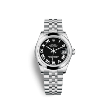 Rolex Datejust 31 Stainless Steel Domed / Jubilee / Black Roman