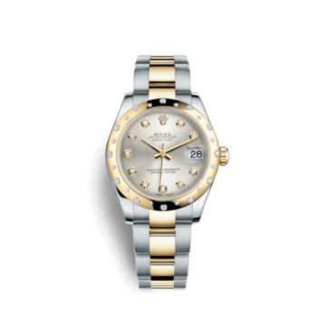 Rolex Datejust 31 Rolesor Yellow Domed Diamond / Oyster / Silver Diamond