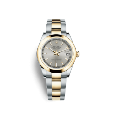 Rolex Datejust 31 Rolesor Yellow Domed / Oyster / Silver