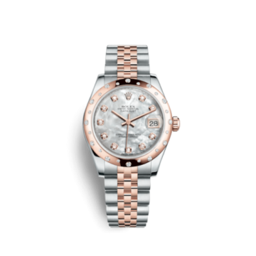 Rolex Datejust 31 Rolesor Everose Domed Diamond / Jubilee / MOP