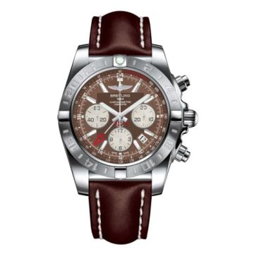 Breitling Chronomat 44 GMT Stainless Steel / Metallica Brown / Calf