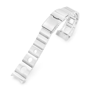 Rollball II Watch Band for Seiko 5 Sports 40mm SRPE51 SRPE53 SRPG35, Stainless Steel - Brushed, Baton Diver Clasp - 20mm