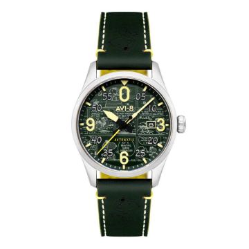 Avi-8 Spitfire Smith Automatic Peanuts Snoopy Flying Ace Limited Edition Aviator Green