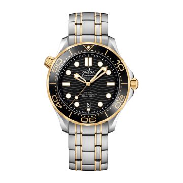 Omega Seamaster Diver 300M Master Co-Axial 42 Stainless Steel / Yellow Gold / Black / Bracelet