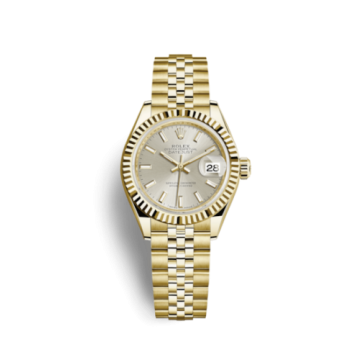 Rolex Lady-Datejust 28 Yellow Gold Fluted / Jubilee / Silver