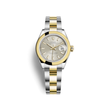 Rolex Lady-Datejust 28 Rolesor Yellow Domed / Oyster / Silver