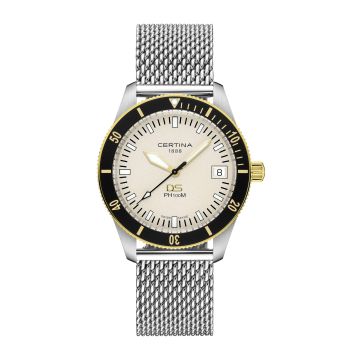 Certina DS PH100M Stainless Steel - Yellow Gold / Silver / Mesh