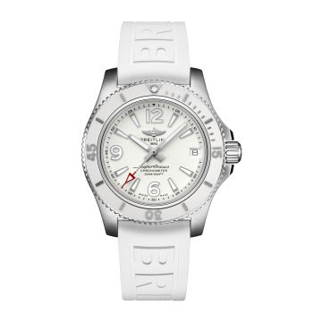 Breitling Superocean 36 Stainless Steel / White / Rubber / Pin