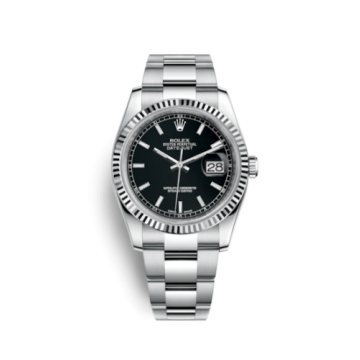 Rolex Datejust 36 Stainless Steel Fluted / Oyster / Black