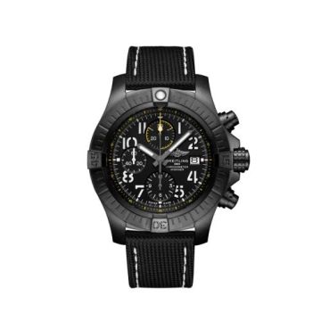 Breitling Avenger Chronograph 45 Night Mission / Black / Military - Folding