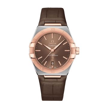 Omega Constellation Master Chronometer 39 Stainless Steel / Sedna / Brown / Alligator