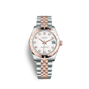 Rolex Datejust 31 Rolesor Everose Domed Diamond / Jubilee / White Diamond