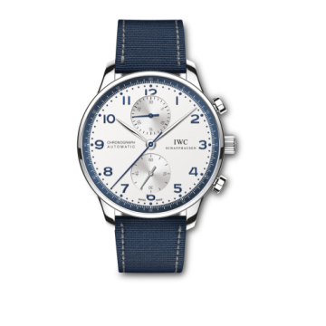 IWC Schaffhausen Portuguese Chrono-Automatic Stainless Steel / Bucherer Blue