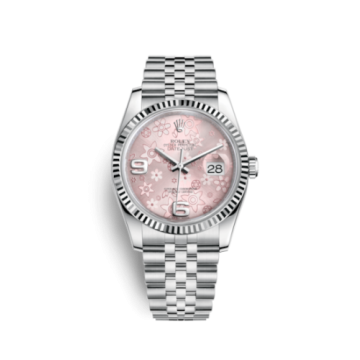 Rolex Datejust 36 Stainless Steel Fluted / Jubilee / Pink Floral