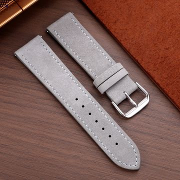 Bracelet de montre en suède avec coutures contrastées