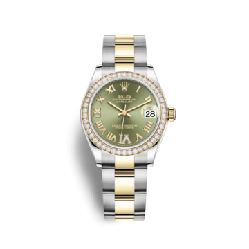 Rolex Datejust 31 Stainless Steel / Yellow Gold / Diamond / Olive - Roman / Oyster