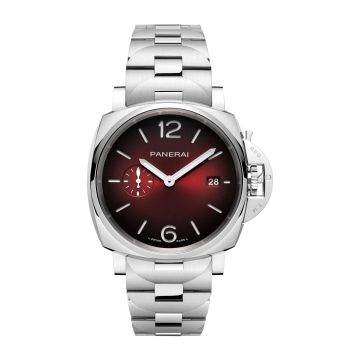 Panerai Luminor Due 42 Automatic Stainless Steel / Burgundy / Bracelet