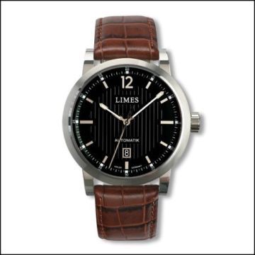 Limes Chyros Automatic - Black / brown leather strap (Croco)